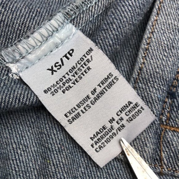 LIKE NEW EIGHTY-TWO DENIM EMBROIDERED JEAN JACKET SZ XS FACTORY DISTRESS… - Picture 6 of 12